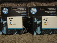 Lot of 2 HP 3YM55AN Tri Color Cyan Magenta Yellow Ink Cartridge MAR/2027
