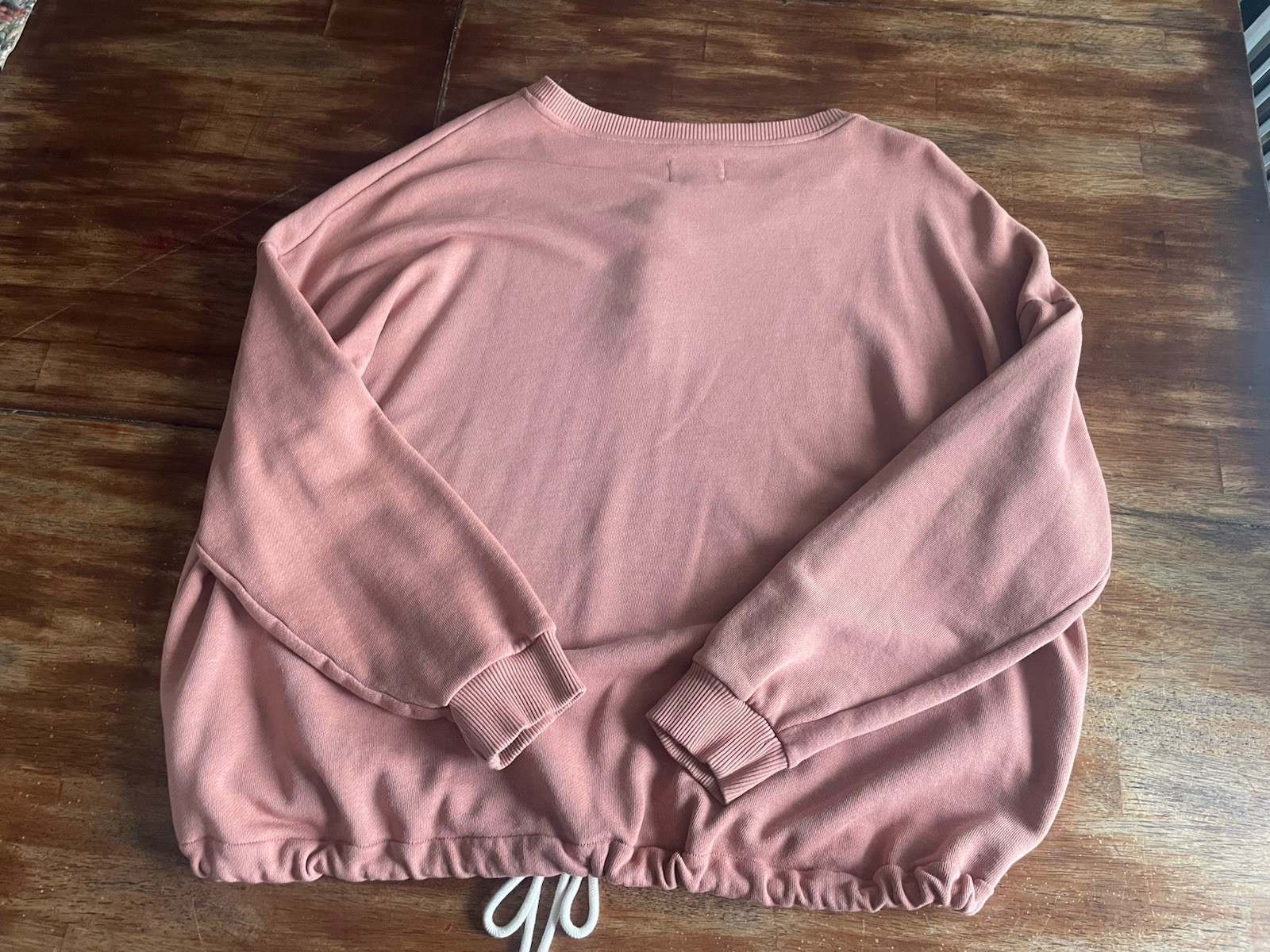 American Eagle Pink Drawstrings Pullover Medium - image 2