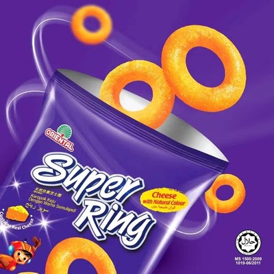 Super Ring Malaysia Favorite Snack 14g x 30 packs Cheesy Flavor Must Try