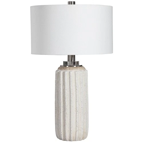 Uttermost 28431 Azariah White Crackle Table Lamp - Picture 5 of 6