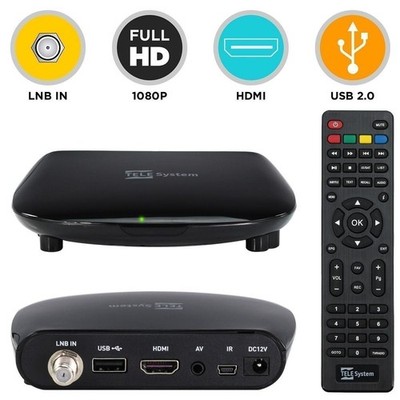 Telesystem TS3011HD FTA Full HD DVB-S2 Sat Receiver USB Schwarz