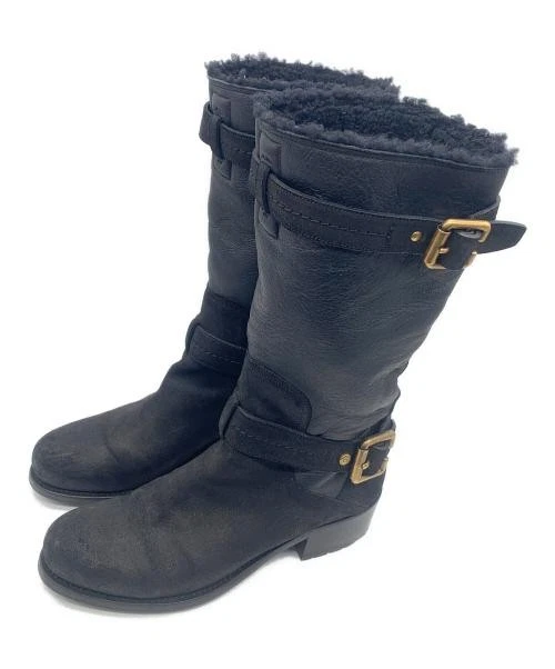 Bottes longues noires femme Christian Dior IT 23,5 cm fabrication italienne
