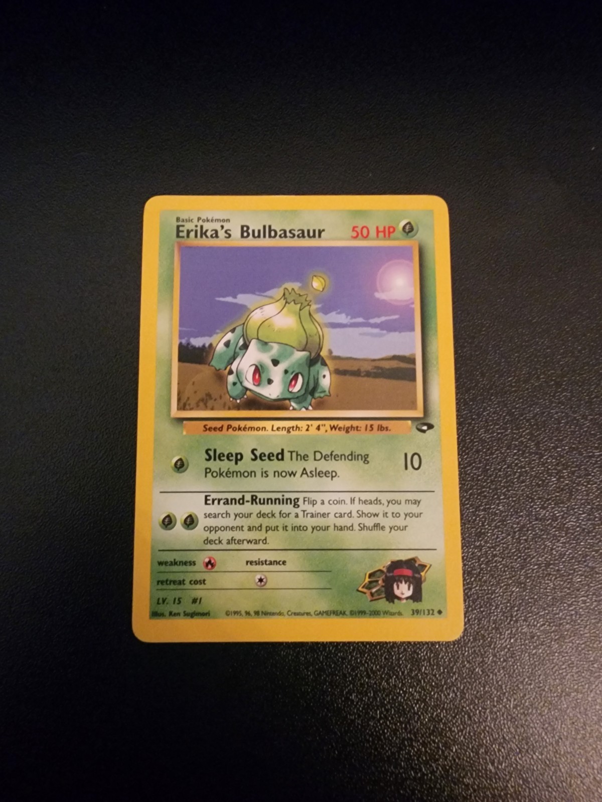 2000 Pokemon Gym Challenge Erika's Bulbasaur #39/132 Unlimited WOTC LP/NM