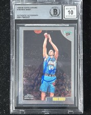 Mike Bibby Signed 1998-99 Topps Chrome #196 RC BAS Autograph Grade 10 Card
