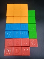 Tupperware Busy Blocks Alphabet Baby Toddler Set of 26 VINTAGE