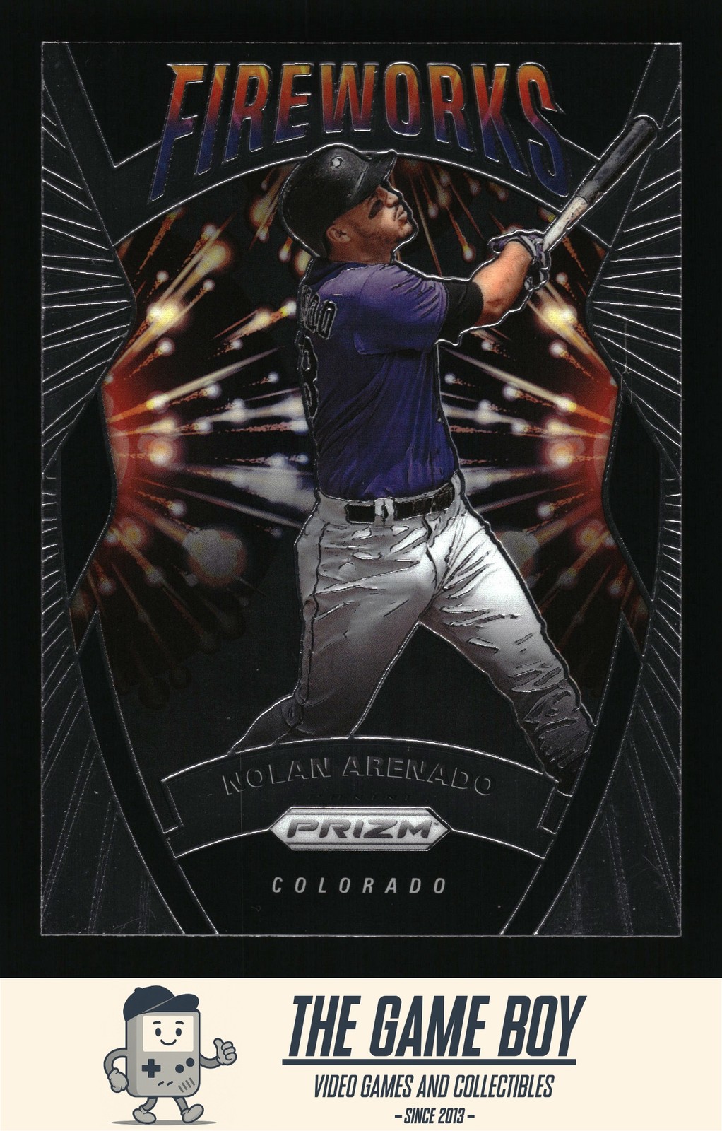 2020 Panini Prizm Fireworks #F-3 Nolan Arenado Colorado Rockies