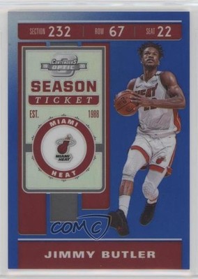 2019-20 Panini Contenders Optic Season Ticket Blue Prizm 48/99 Jimmy Butler 0r5l