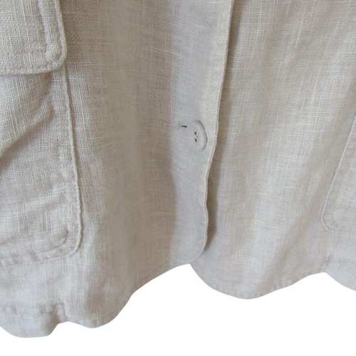 J Jill Linen Vest XL Beige Neutral Sleeveless Lagenlook Breathable Classic - Picture 5 of 11