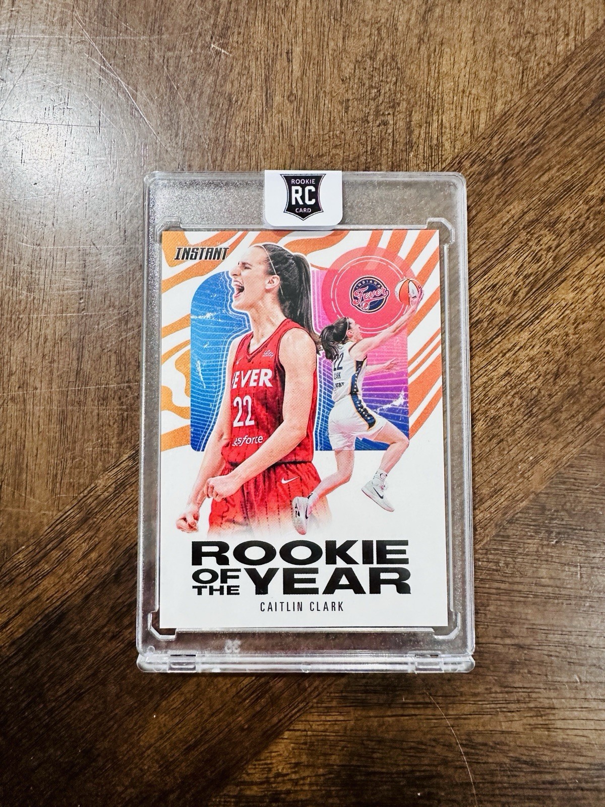 2024 Caitlin Clark RC Numbered # Rookie in case WNBA Fever ROY RC Case