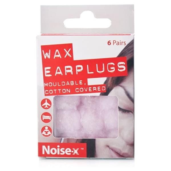 Noise-X Wax Mouldable Cotton Covered Earplugs - 6 Pairs 5060084170155 - Image 4