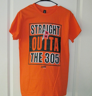 UNIVERSITY OF MIAMI  INSPIRED STRAIGHT OUTTA 305 ORANGE RED FLAGS BACK IN STOCK