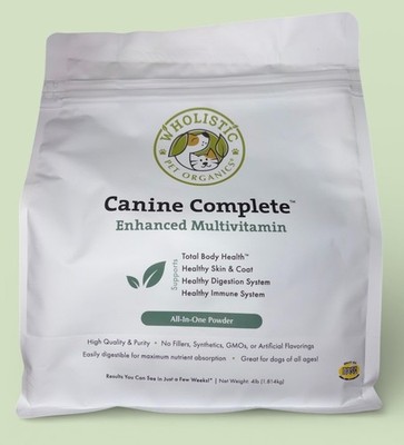 Wholistic Pet Organics Canine Complete Dog Multivitamin - 4 Lb - Nutrient-Ric...