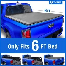 TYGER T1 Soft Roll-up Tonneau Cover for 2016-2023 Toyota Tacoma 6' Bed