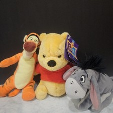 Disney Winnie The Pooh Plush Bundle Pooh Tigger Eeyore Stuffed Animals Lot
