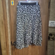 Terra & Sky Women's Leopard Print Skirt Size 3X