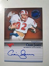 2008 Press Pass Legends CRAIG JAMES  Autographs Sapphire #69/75 AUTO 