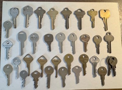 Lot of 34 Misc. Vintage Lock and Door Keys
