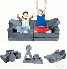 14PCS Modular Kids Play Couch Convertible Toddler Sofa Sectional Set