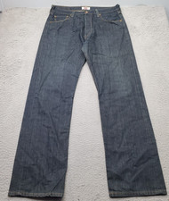 Levi's 501 Original Jeans Mens 36x34 Blue Denim Red Tab Straight Leg Button Fly