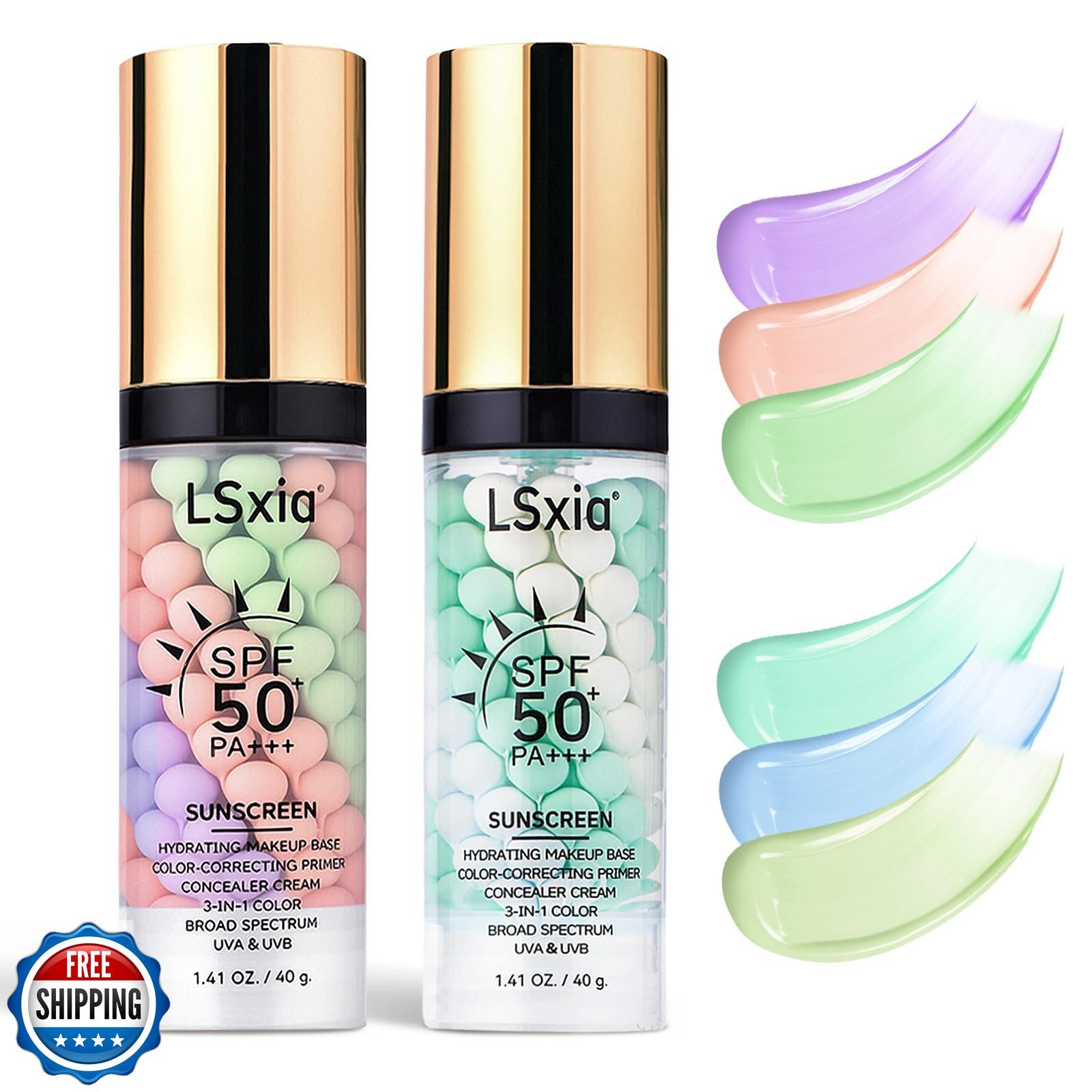 3 In 1 Primer for Face Before Makeup, SPF 50, Tinted Moisturizer Sunscreen Is