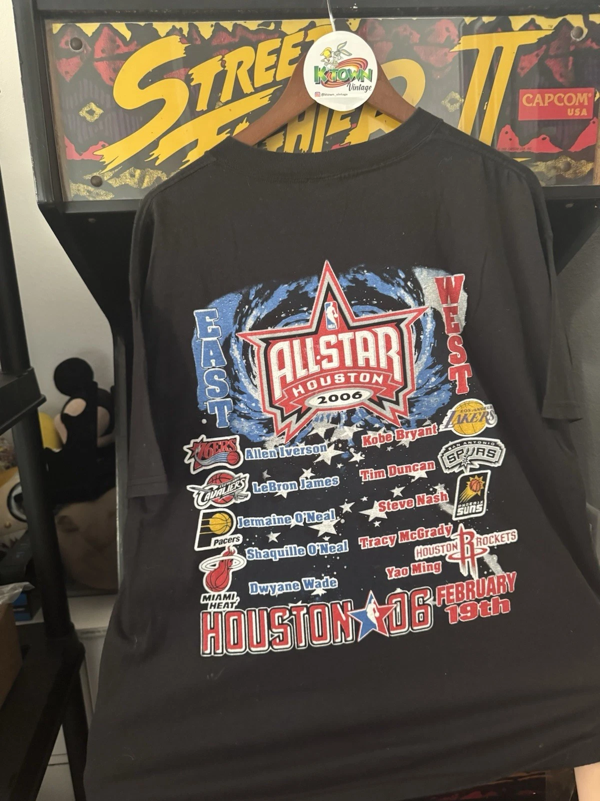 2006 NBA All-Star East West T-Shirt XL Shaq Yao Ming Kobe Lebron Y2K Iverson