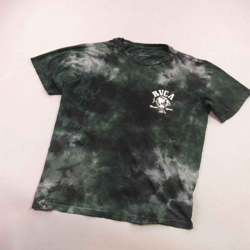 Camisa RVCA Para Hombre Mediana Manga Corta Cuello Redondo Exterior Gris Ligera Foto 2 de 4