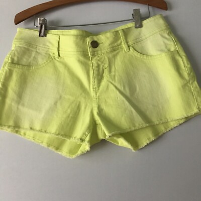Tezenis Lemon Yellow Women's cotton Stretch Short Size Large 35 Waist