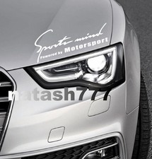 Sports Mind Powered By Motorsport Car Decal Sticker Emblem Logo White Fits Bmw
