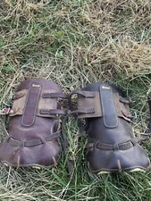 Bevel Leather Open Front Jumping Boots *old. well used*