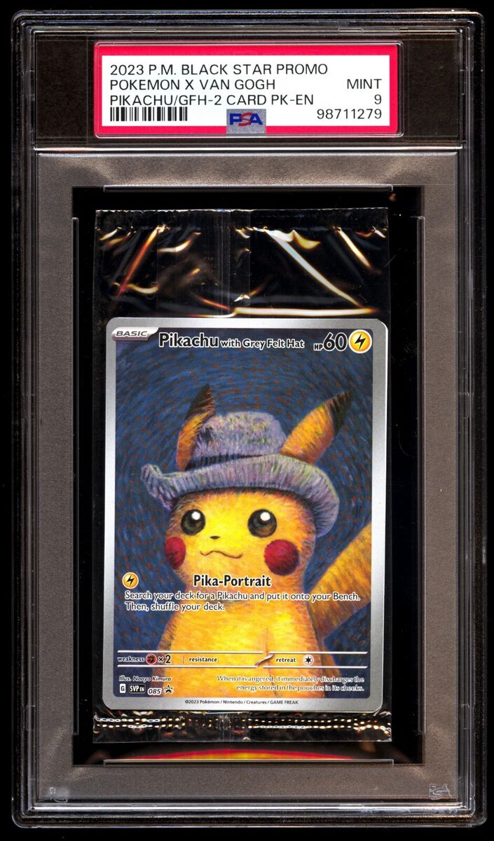 PSA 9 Mint Pikachu with Grey Felt Hat Van Gogh 202 SVP 085 PSA 9 Mint Pikachu with Grey Felt Hat Van Gogh 202 SVP 085