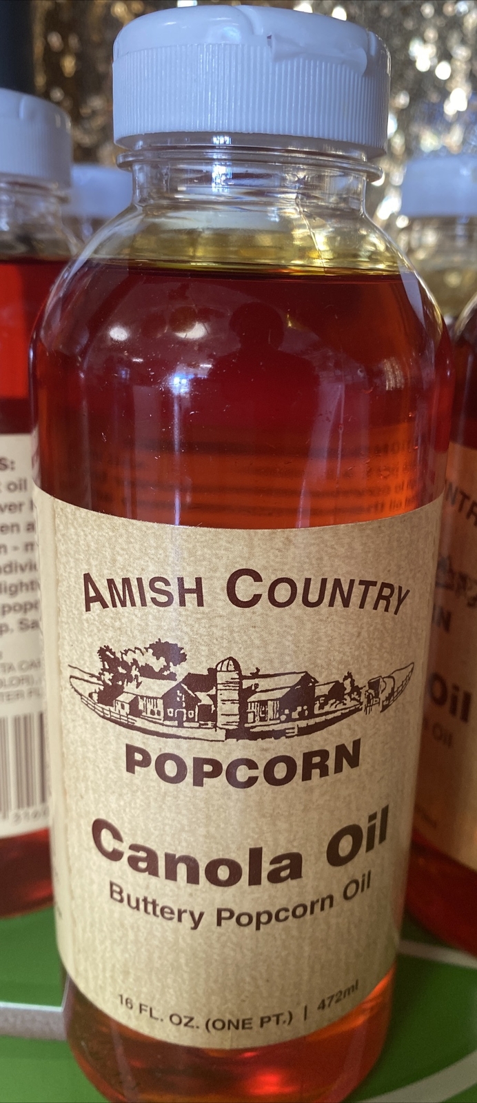 Amish Country Popcorn Butter Flavored Canola Oil 16 Oz Buttery