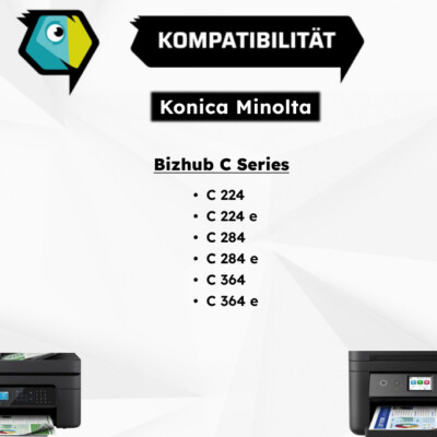Toner kompatibel zu Konica Minolta A33K150 / TN-321K Toner Bizhub C 284 Bizhub