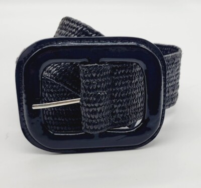 FASHION FOCUS Black Vegan Leather Belt Women display picture 3