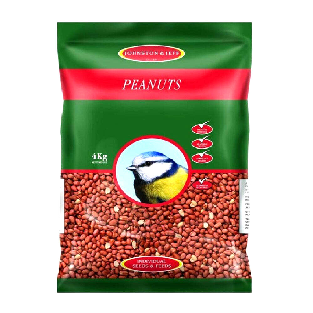 J&J PEANUTS 2kg, 4kg : Wild Garden Bird Kernels Food Wildlife Energy Pet Feed