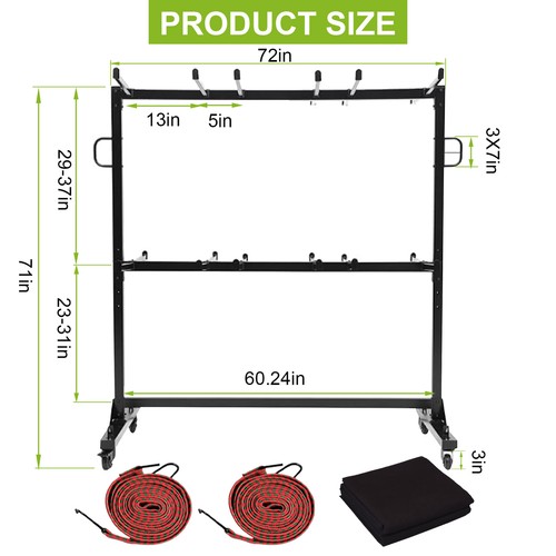 Carro de mesa y silla plegable Ginkman, capacidad 400/800 libras para sillas 42/84 - Imagen 36 de 46