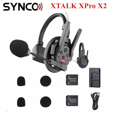 SYNCO XTALK XPro X2 500m Wireless Headset Intercom System Full Duplex 2-Person