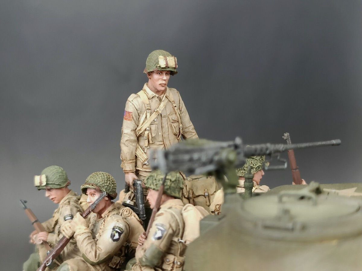 Kit Maquette 1/16 US Army Tank Riders – 10 Figurines En Résine, Non Peintes, Pour Passionnés De Modélisme !