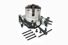 Teilapparat Rundtisch &Oslash; 100 mm schwenkbar mit 100mm unabh&auml;ngig Vierbackenfutter