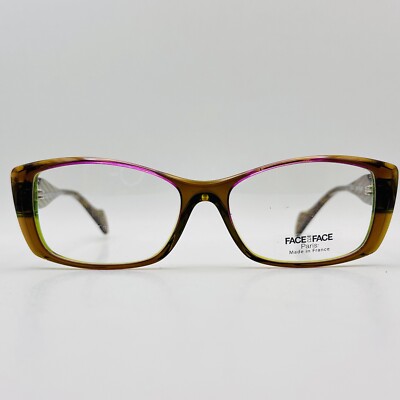 FACE A FACE Brille Damen eckig grün lila Mod. PEARL 2 col. 247 NEU