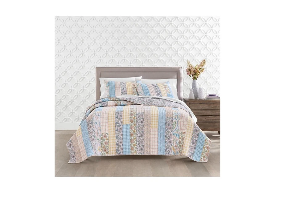 ¡Liquidación! Edredón Charter Club Spring Gingham Patchwork, King, Foto 4 de 4