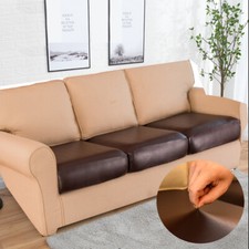 Elastic PU Leather Sofa Seat Cushion Cover Slipcovers Couch Cover Protector