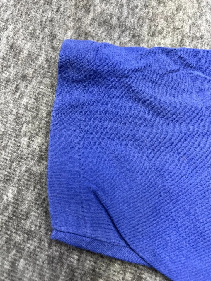 Vintage Kids Umbro Single Stitch T Shirt Blue READ - Image 2 of 4