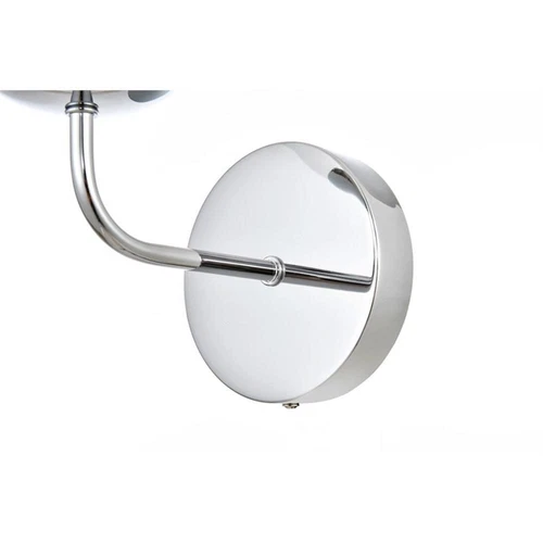 Living District Genesis 1-Light Iron & Glass Bath Sconce in Chrome/Clear - Picture 6 of 6