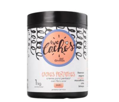 Combing Cream Amo Cachos Perfect Curls Macadamia Chia Flaxseed 1Kg - Griffus