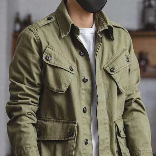 Hot Jungle Jacket Military Paratrooper Cargo Coat Men's Multi Pocket Casual Tops - Picture 4 of 14