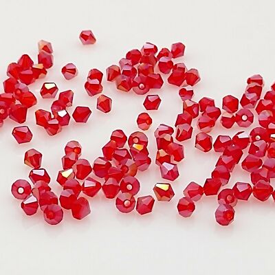 4mm 500pcs Charm Bicone Crystal Glass Loose Beads DIY Jewelry Bracelet Making