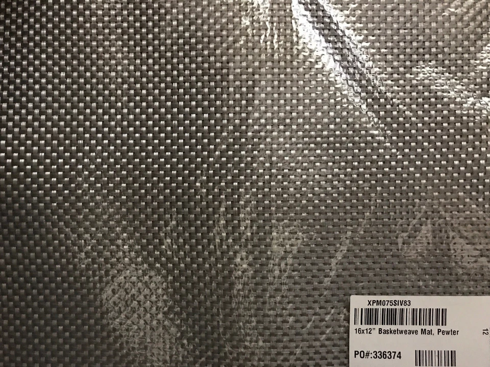 New Front Of The House Basket Weave Place Mat Set Of 12 Pewter - Image 2 of 3