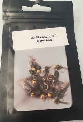 20 Pheasant Tail Nymph Selection, Pheasant Tail Nymph, Bead Head Pheasant Tail
