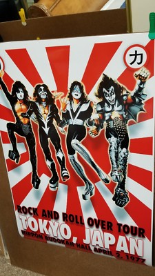 KISS live in japan 24x33 1977 event poster print litho stunning | eBay