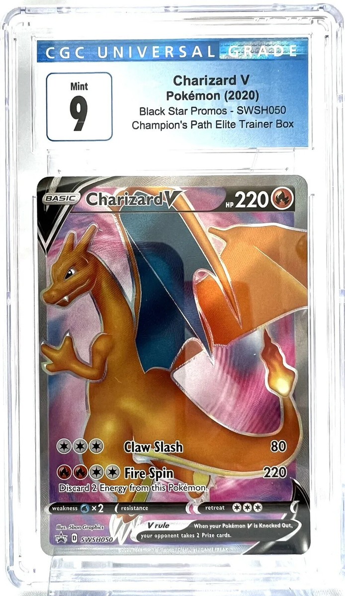 2020 POKEMON CHARIZARD V BLACK STAR PROMO FULL ART SWSH #050 CGC 9